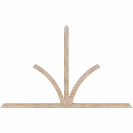 Ekena Millwork Richland Smooth Timber Gable Bracket, Douglas Fir, 108"W x 68"H x 3 1/2"D x 3 1/2"F, 15/12 Pitch GBW108X68X0404RIC00SDF